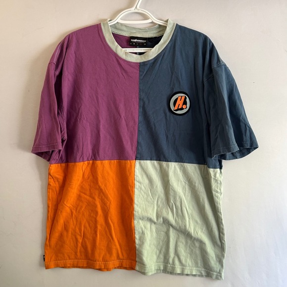The Hundreds Other - The Hundreds XL‎ Colorblock T Shirt Logo Patch Skateboarding Mens XL Streetwear